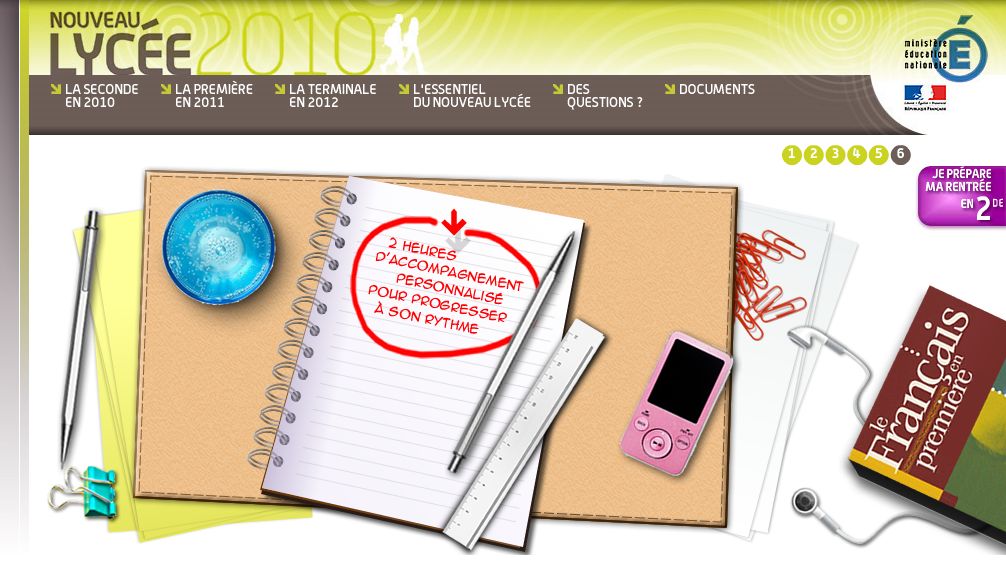 Rentrée 2010 : enseignements de secondes