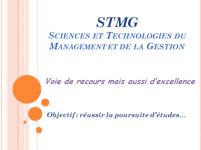 Nouvelle série STMG