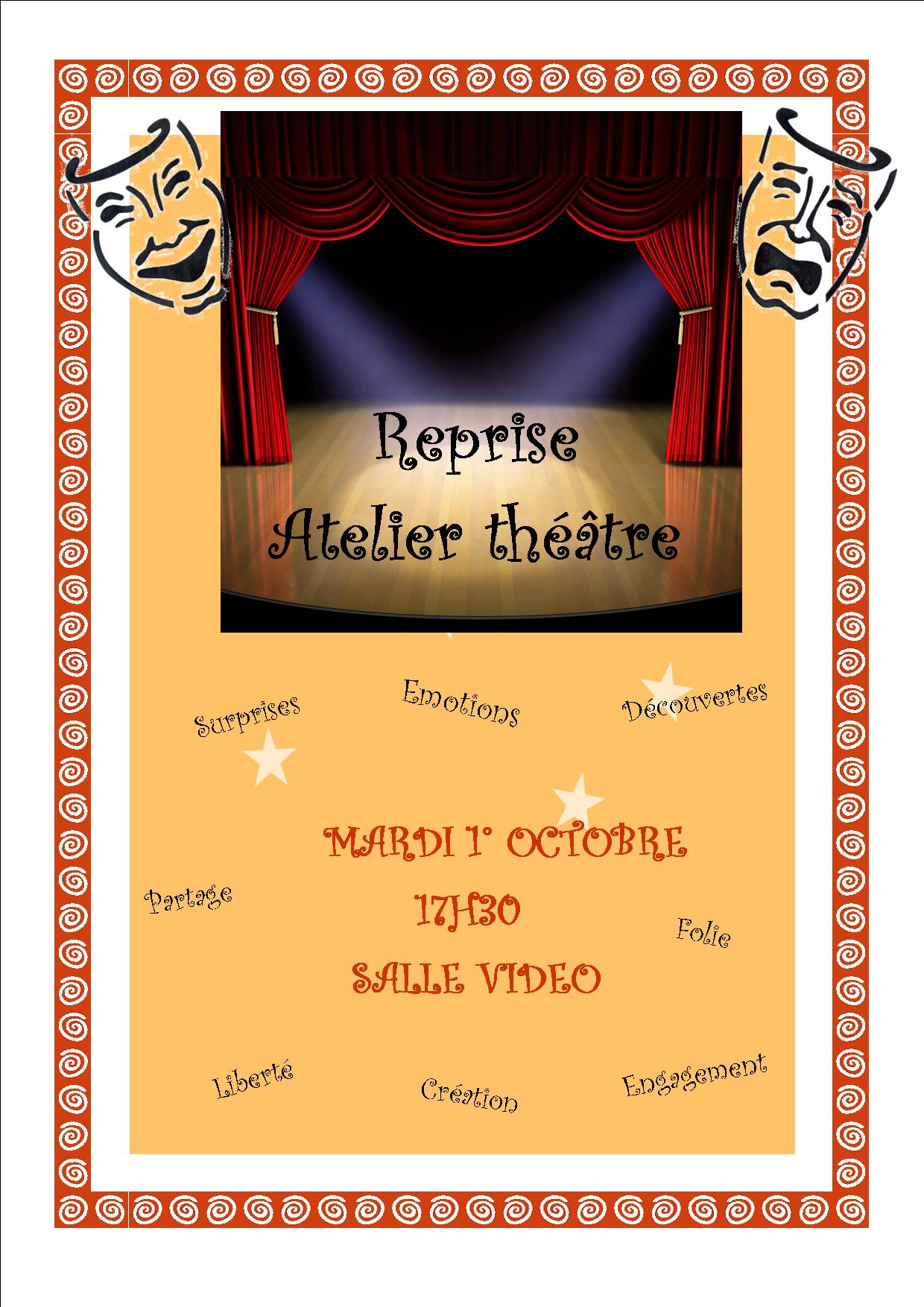 Reprise de l’atelier théâtre