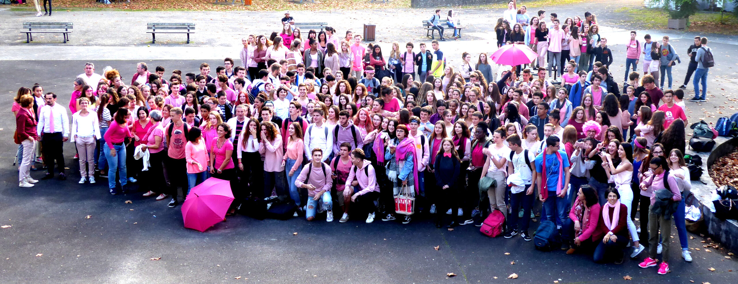 Octobre rose dans la cour