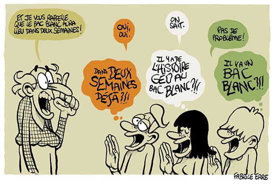 Calendrier Bac Blanc 2018
