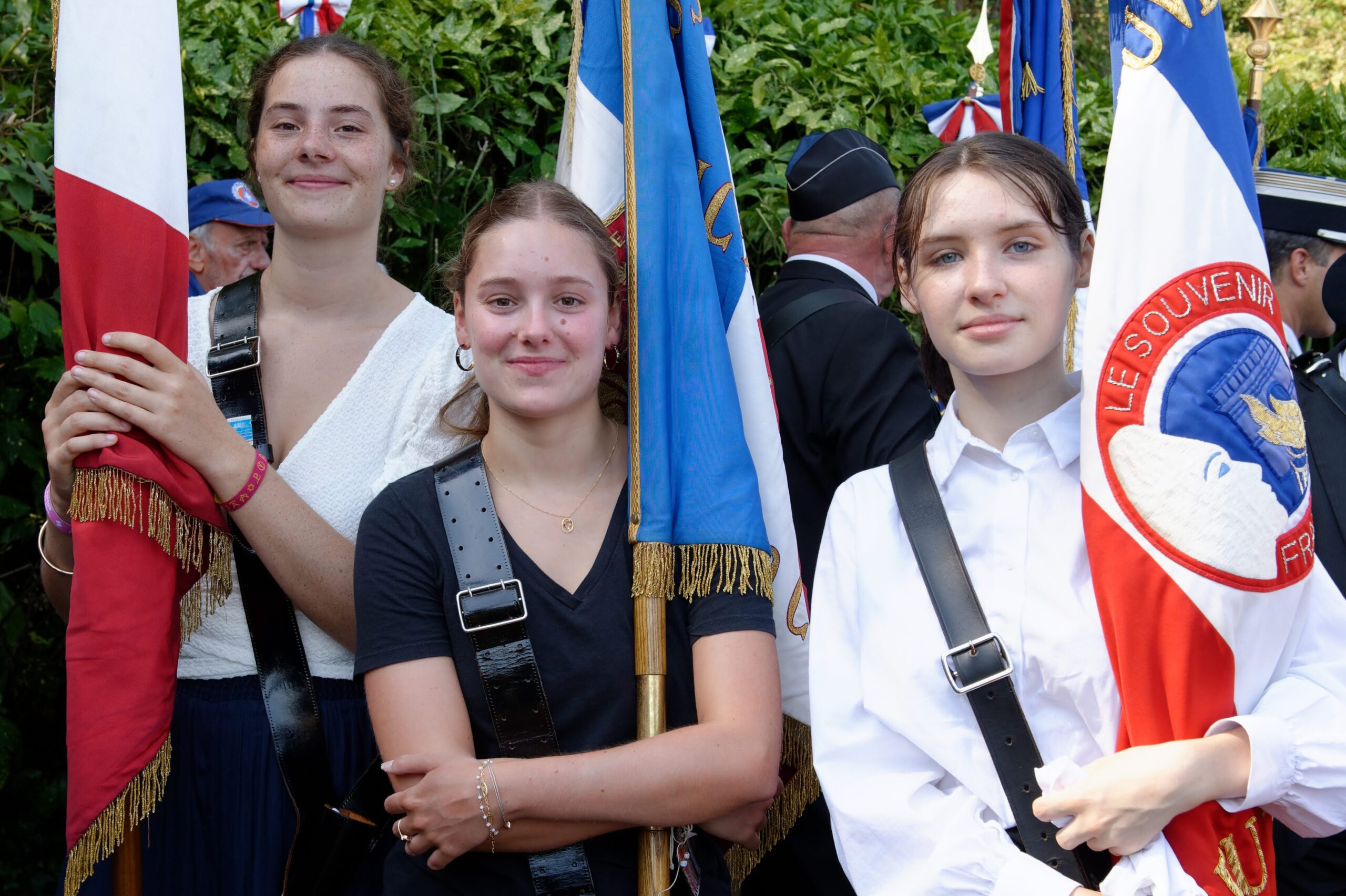 Nos porte-drapeaux à la cérémonie de liberation de Mt2