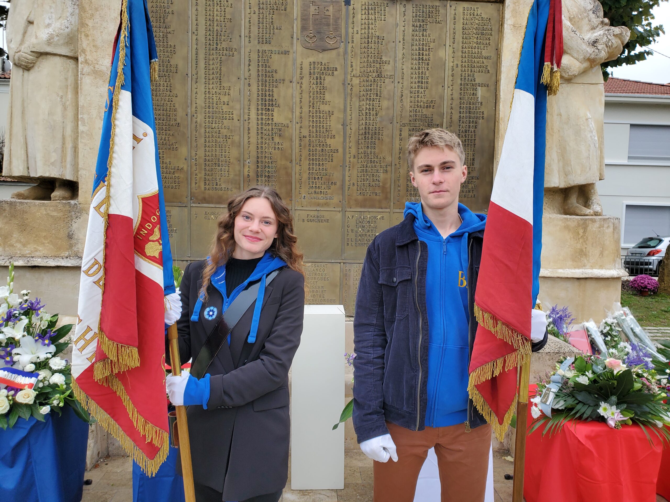 Nos élèves à la cérémonie du 11 novembre