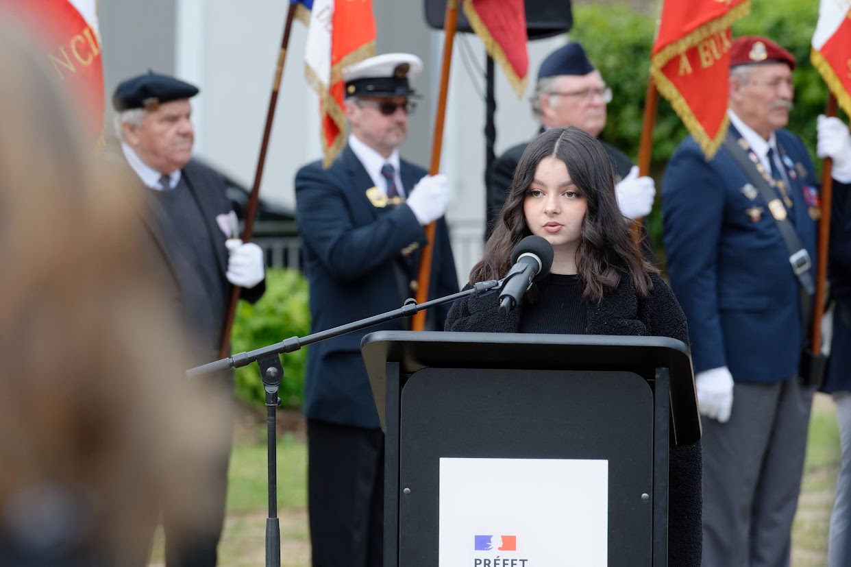 Aliya HAFIDI cérémonie des victimes de la déportation