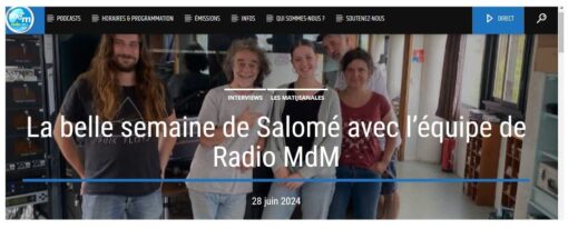 Salomé Fichant en stage 2nde sur Radio MDM