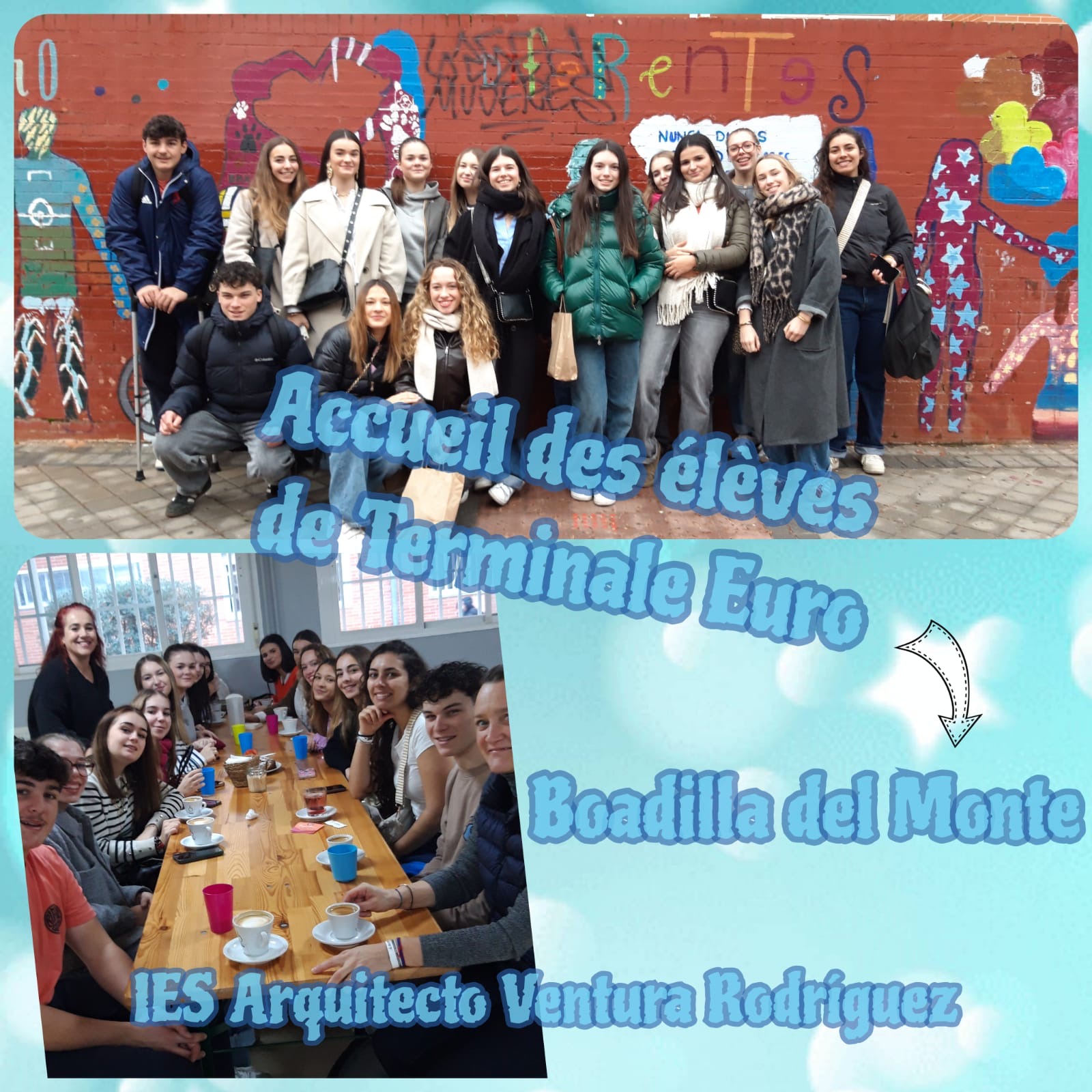 Échange Erasmus des Terminales Euro espagnol avec le lycée Arquitecto Ventura Rodríguez de Boadilla del Monte