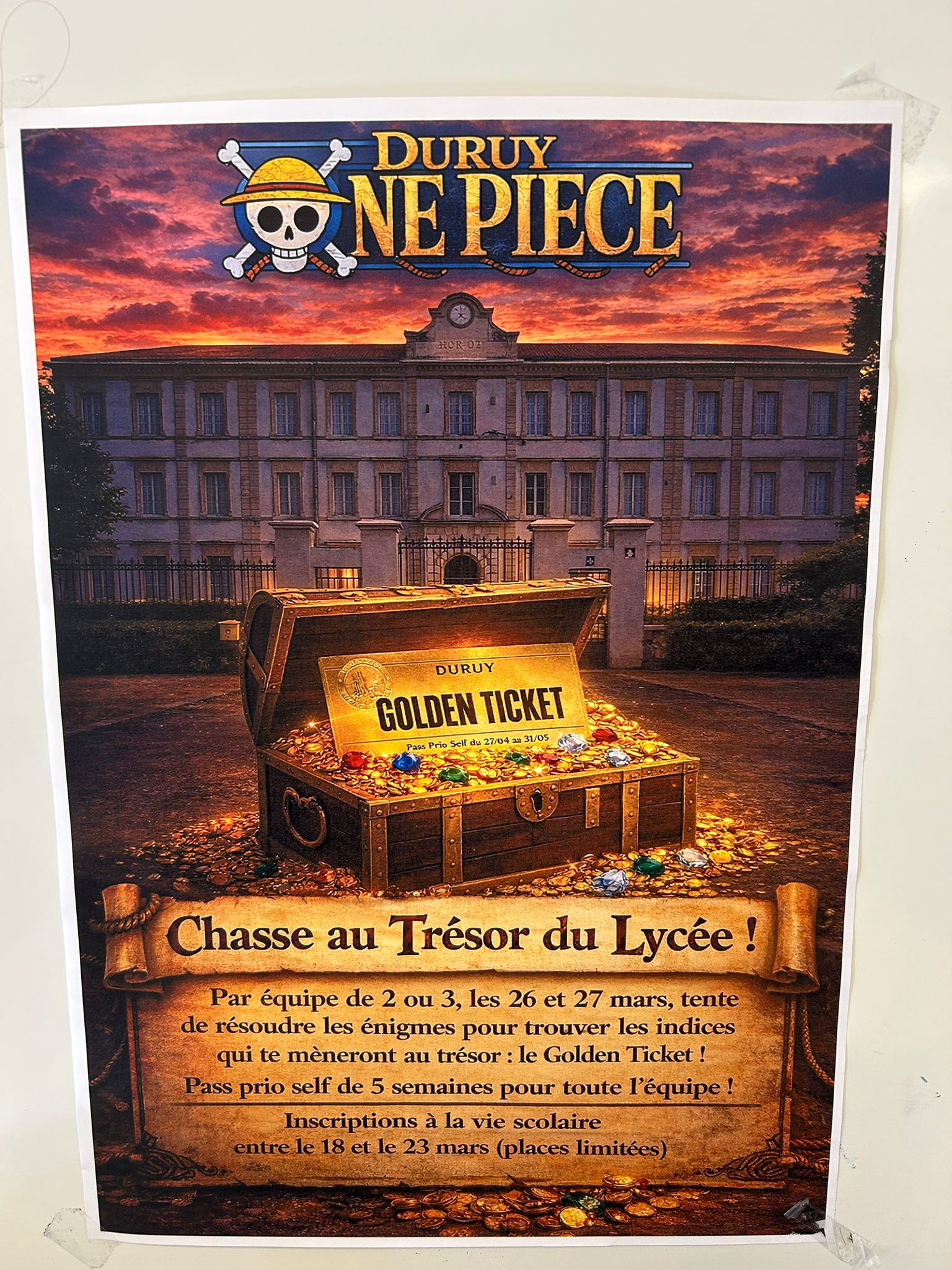 Chasse au trésor dans notre lycée !